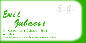 emil gubacsi business card